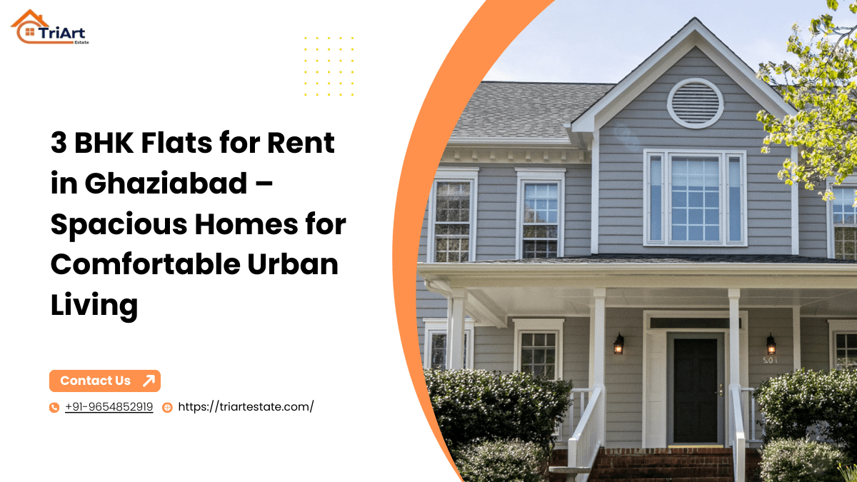 3 BHK Flats for Rent in Ghaziabad – Spacious Homes for Urban Living 1