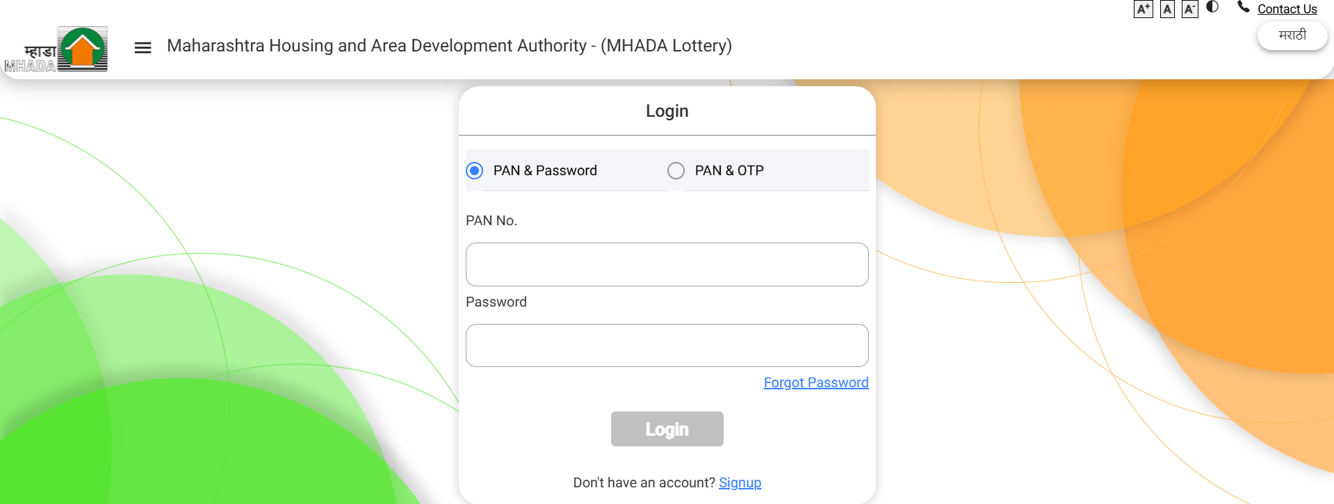 MHADA Lottery 2026 – Complete Maharashtra Guide, Dates, Eligibility & Registration Process 4 MHADA Lottery Portal Login Window