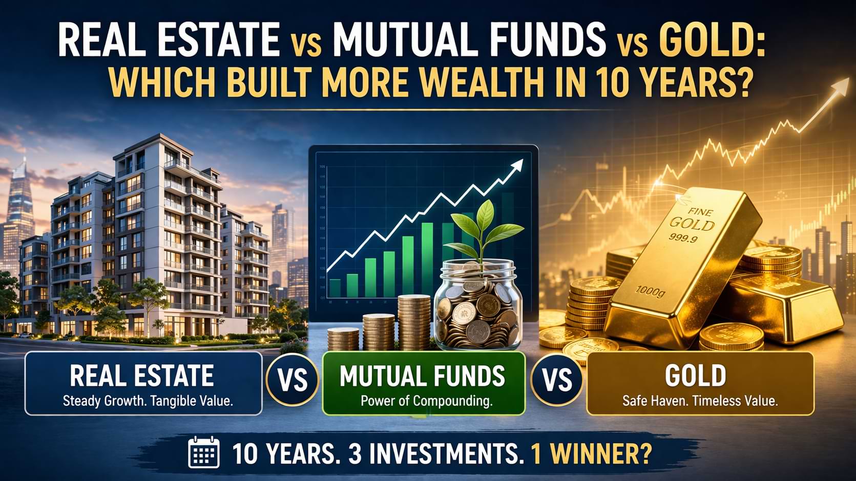 Real Estate vs Mutual Funds vs Gold